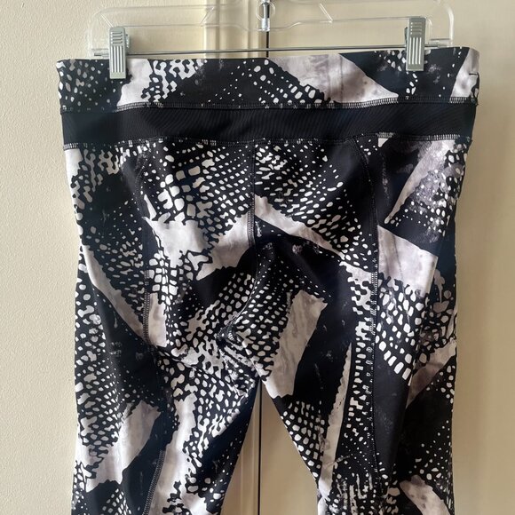 Lululemon Wunder Under Legging-Black/White/Grey-Size 10 - Picture 7 of 8